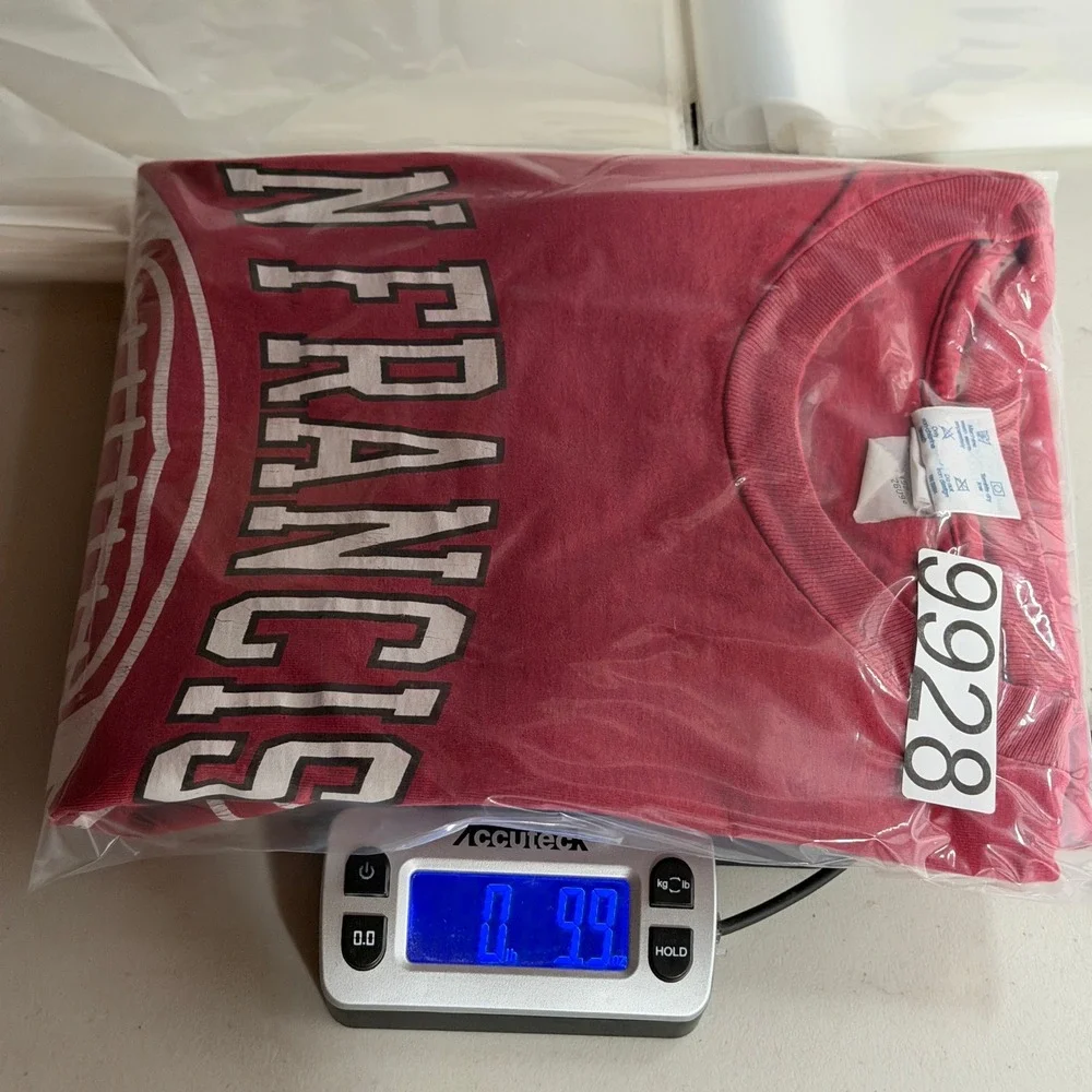 Vintage San Francisco 49ers Champion‎ Red Football Graphic T-Shirt XXL 90's NFL - Picture 14 of 14
